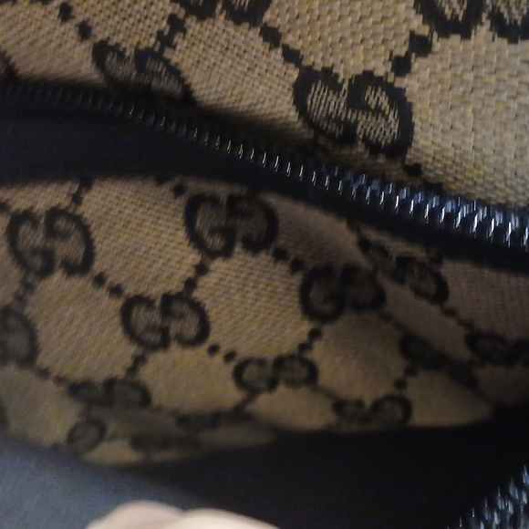 Authentic Gucci Canvas Leather Black And Brown Bag - Picture 12 of 16